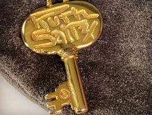 Load image into Gallery viewer, 1960’s vintage RUTH SALTZ Fold Over Clutch Purse Evening Bag Black Suede Leather Reptile Trim