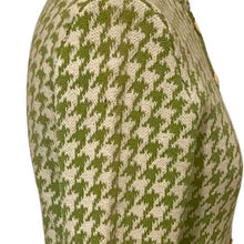 Load image into Gallery viewer, 50s/60s Jackie O Kennedy Green Houndstooth Knit Skirt Suit By St. John's Knits
