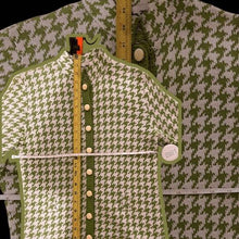 Load image into Gallery viewer, 50s/60s Jackie O Kennedy Green Houndstooth Knit Skirt Suit By St. John's Knits