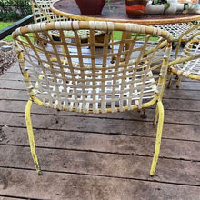Load image into Gallery viewer, MCM Brown Jordan style iron table & 4 chairs 5 pc patio set vintage mid-century modern