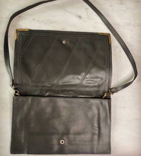 Load image into Gallery viewer, 1980’s Vintage Designer gray suede leather shoulder bag.