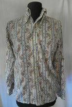 Load image into Gallery viewer, 60s/70s Groovy Unisex Fitted Paisley Westernboho Button Up By Potpourri