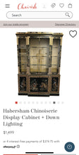 Load image into Gallery viewer, Rare Habersham Chinoiserie Display/China Cabinet/Hutch Lacquered /hand painted Asian vintage MCM