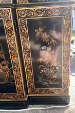 Load image into Gallery viewer, Rare Habersham Chinoiserie Display/China Cabinet/Hutch Lacquered /hand painted Asian vintage MCM