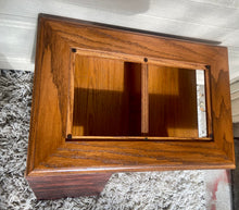 Load image into Gallery viewer, MCM Walnut Solid wood end/side table w/ custom removable inner top