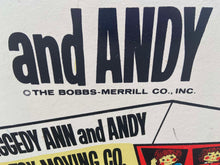 Load image into Gallery viewer, Vintage Raggedy Ann and Andy Toy and Moving Co. Rolling Toy Box by The Bobbs-Merrill Co. Inc.
