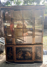 Load image into Gallery viewer, Rare Habersham Chinoiserie Display/China Cabinet/Hutch Lacquered /hand painted Asian vintage MCM