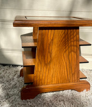 Load image into Gallery viewer, MCM Walnut Solid wood end/side table w/ custom removable inner top