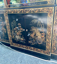 Load image into Gallery viewer, Rare Habersham Chinoiserie Display/China Cabinet/Hutch Lacquered /hand painted Asian vintage MCM