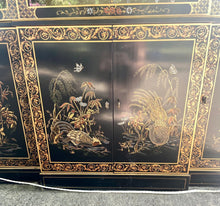 Load image into Gallery viewer, Rare Habersham Chinoiserie Display/China Cabinet/Hutch Lacquered /hand painted Asian vintage MCM