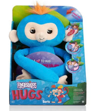 Load image into Gallery viewer, NIB Fingerlings HUGS BORIS (Blue) Advanced Interactive Plush Baby Monkey Pet WowWee