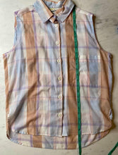Load image into Gallery viewer, 70’s 1970’s Vintage Diane Von Furstenberg Cotton Sleeveless Plaid Button up shirt/top
