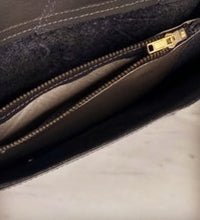 Load image into Gallery viewer, 1980’s Vintage Designer gray suede leather shoulder bag.

