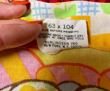 Load image into Gallery viewer, Vintage Adorable sleepy/judging cat and dog twin flat sheet.
