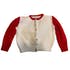 Load image into Gallery viewer, 50's Red and White Cropped Cardigan by Handmade
